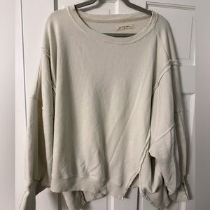 Free people Camden cream pullover medium